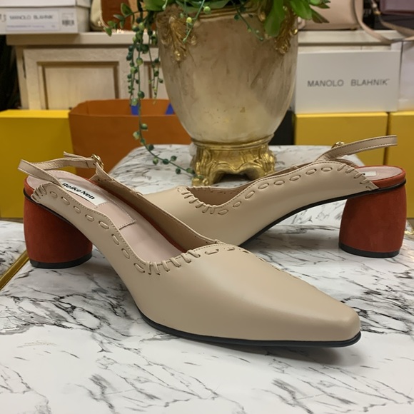 Reike Nen Tan Leather Slingback Mules Size 40/US 9.5 Heel Height 2.5” - Picture 13 of 16